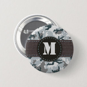 Stedelijke camouflage ronde button 5,7 cm