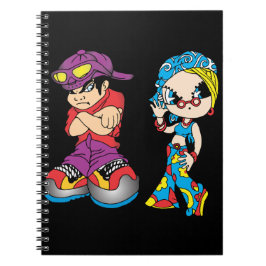 Stedelijke Cartoon Duo T-shirt Notitieboek