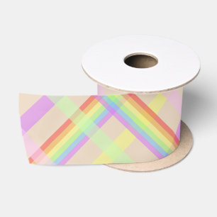 Stedelijke Chic Regenboog Schotse Ruit Patroon Lint