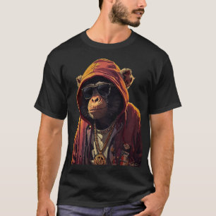 Stedelijke Chimpansee – Koele Chimpansee met Hoodi T-shirt