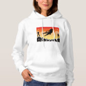 Stedelijke Dansfeest Silhouet met Luidsprekers Hoodie (Voorkant)