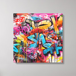Stedelijke expressie: Graffiti Art Canvas Afdruk