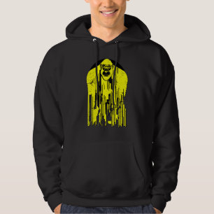 Stedelijke Gorilla Aap Zwarte en Gele Abstracte G Hoodie
