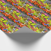 Stedelijke graffiti:  kunstmuur cadeaupapier (Hoek)