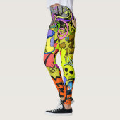 Stedelijke graffiti:  kunstmuur leggings (Links)