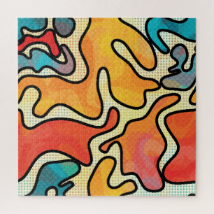 Stedelijke graffiti: naadloze kunsttextuur. legpuzzel