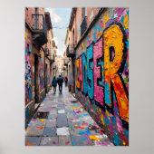 stedelijke graffitisteeg poster (Voorkant)