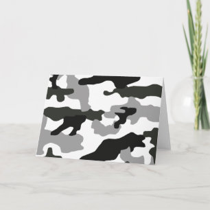Stedelijke grijze camouflage nr. 15 print bedankkaart