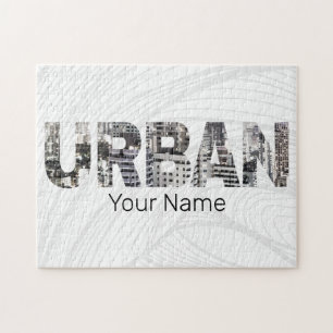 Stedelijke hoofdstad Lettering Urbanpeople Design Legpuzzel
