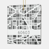 Stedelijke kaart Postcode Architecturaal ontwerp M Keramisch Ornament (Links)