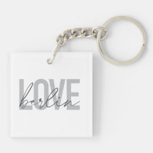 Stedelijke, moderne, eenvoudige, coole design Love Sleutelhanger