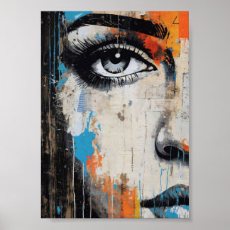 Stedelijke Oog Kunst aan de Muur Poster