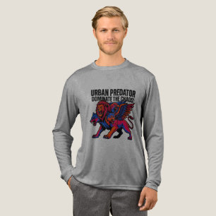Stedelijke Roofdier Domineer De Chaos Meerkoppig M Tri-Blend Shirt