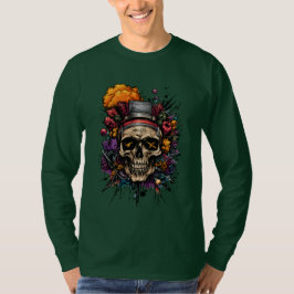 Stedelijke Schedel Graffiti Verf Spat Streetwear T-shirt