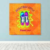 Stedelijke stijl: Street Art Stretched Canvas Prin (Insitu (Houten vloer))