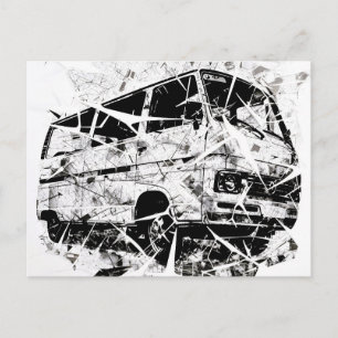 Stedelijke Straatkunst Abstract Gebroken Vintage B Aankondigingskaart