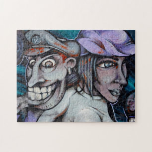 Stedelijke Straatkunst Madrid. Legpuzzel
