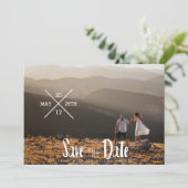 Stedelijke typografie | De datumfoto opslaan Save The Date (Staand voorkant)
