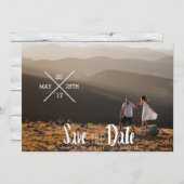 Stedelijke typografie | De datumfoto opslaan Save The Date (Voorkant / Achterkant)