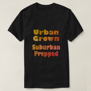 Stedelijke voorstedelijke voorstedelijke voorstad t-shirt