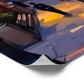 stedelijke zonsondergang poster (Hoek)