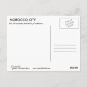 Steden in Marokko Briefkaart (Achterkant)