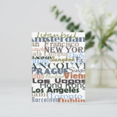 Steden over de hele wereld briefkaart (Staand voorkant)