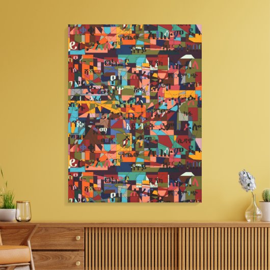Steden van Ethiopië Canvas Afdruk (Insitu (Woonkamer))