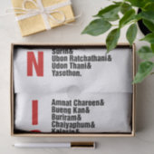 Steden van Isaan, Thailand Tissuepapier (Geschenk)