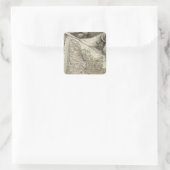 Steden Vierkante Sticker (Tas)