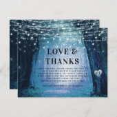 steeds meer | Betoverde Fairy Forest Liefde en Bed Bedankkaart (Voorkant / Achterkant)