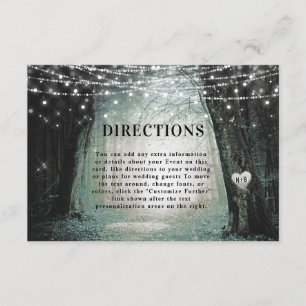 steeds meer Enchanted Forest Wedding Directions Informatiekaartje