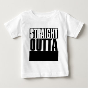 STEEDS OUTTA CUSTOM JOUW TEKST HIER T-SHIRT