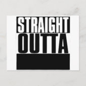 STEEDS OUTTA CUSTOM JOUW TEKST HIER T-SHIRT BRIEFKAART (Voorkant)