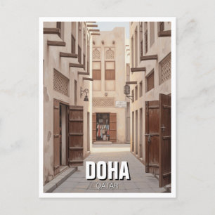 Steeg in Doha Qatar Reizen Briefkaart