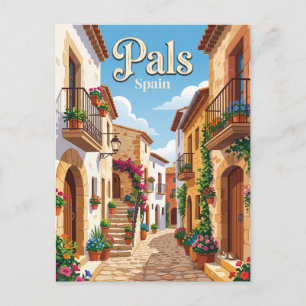 Steeg in Pals Spanje Briefkaart