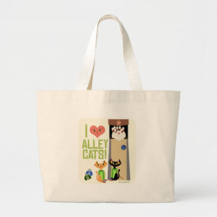 Steegkatten Retro Cartoon Bowling Huisdieren Ontwe Grote Tote Bag
