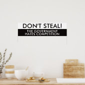 Steek de concurrentie niet door de overheid poster (Keuken)