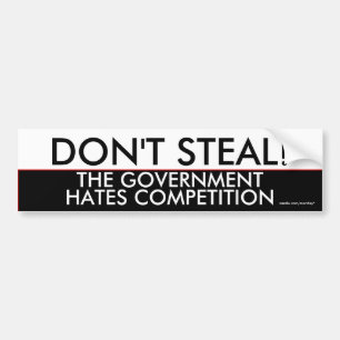Steek de concurrentie niet van de overheid bumpersticker