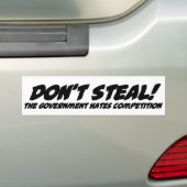 Steek de concurrentie niet van de regering. bumpersticker (Op auto)