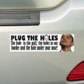 Steek de gaten bumpersticker (Op auto)