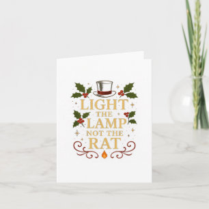 Steek De Lamp Aan Niet De Rat Grappig Kerstmis Mat Kaart