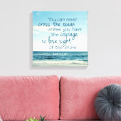 STEEK DE OCEAAN OVER QUOTE CANVAS AFDRUK (Insitu (Woonkamer))