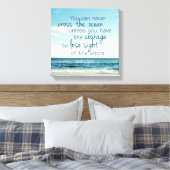 STEEK DE OCEAAN OVER QUOTE CANVAS AFDRUK (Insitu (Slaapkamer))