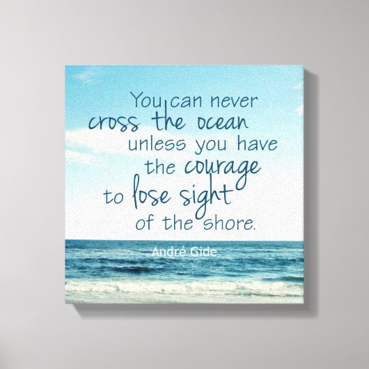 STEEK DE OCEAAN OVER QUOTE CANVAS AFDRUK (Voorkant)