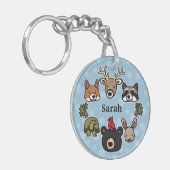 Steek en vriendelijke bosdieren, voeg Jouw naam to Sleutelhanger (Voorkant Links)