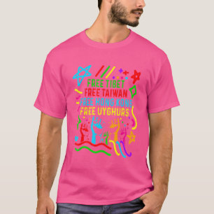 Steek hand voor vrij Tibet vrij Taiwan vrij Hongko T-shirt