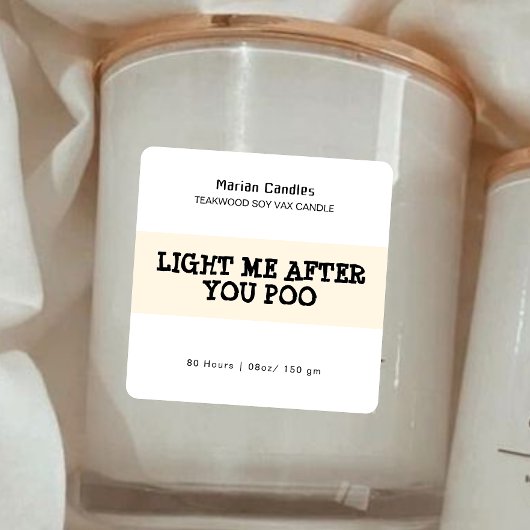 Steek me aan nadat... Funny Candle Label