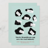 Steek van (republikeinse) kolen feestdagenkaart (Voorkant / Achterkant)