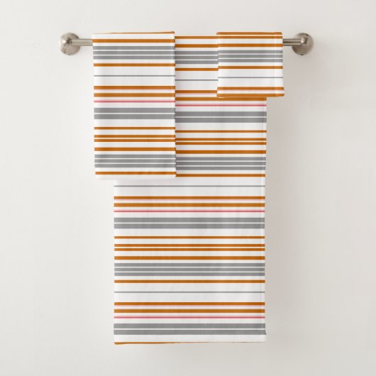 Steekgrijze strepen bad handdoek (Insitu)